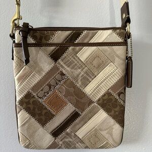 Coach Patchwork Stitch Signature Print File Crossbody Bag style no. 41705